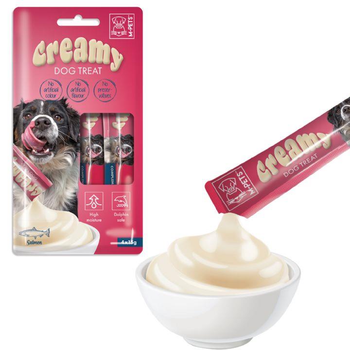 M-Pets Creamy Somonlu Sıvı Köpek Ödülü 4 x 15 Gr