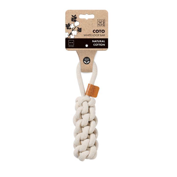 M-Pets Coto Beyaz Loop Bar Örgü Halat Köpek Oyuncağı 22 cm