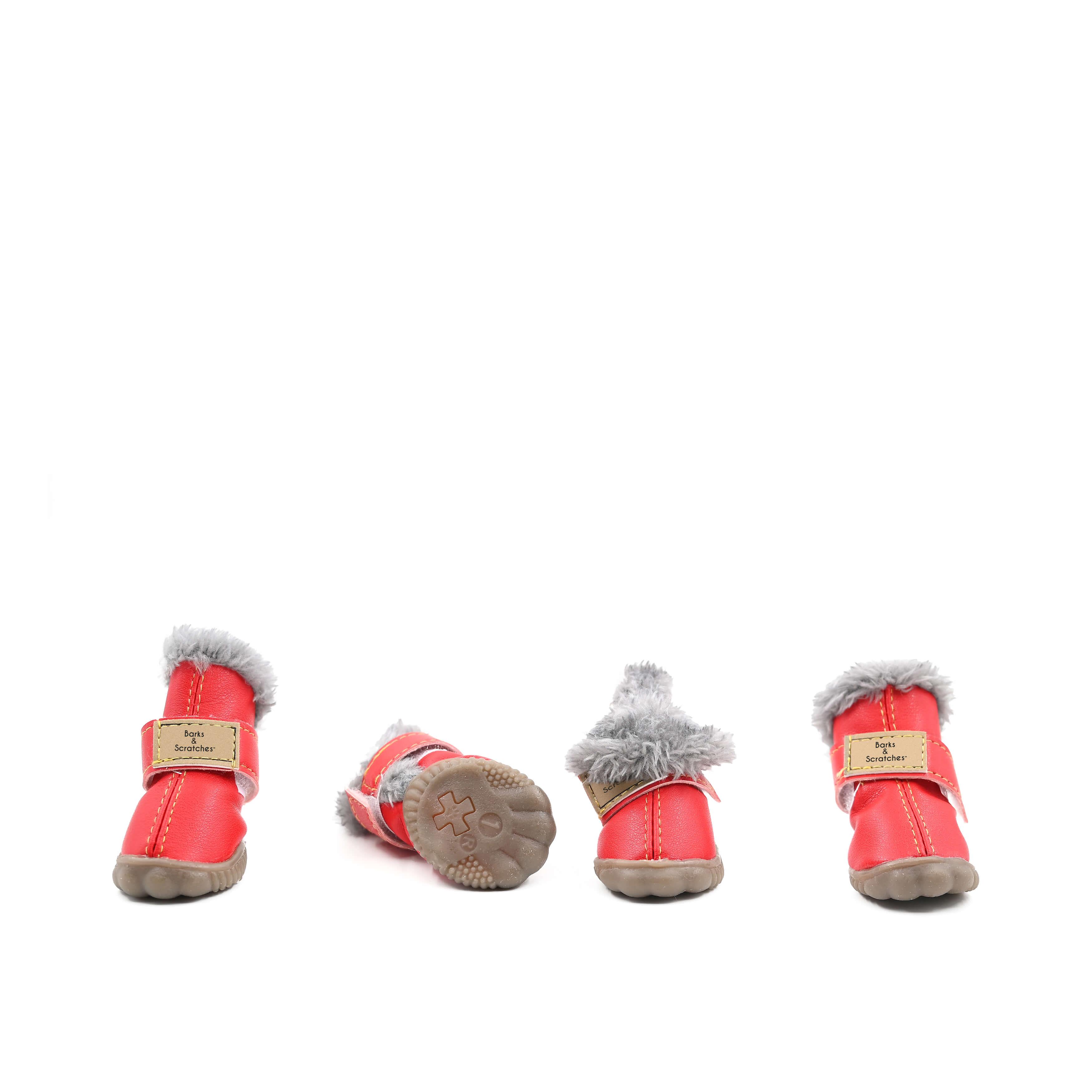 Barks&Scratches Kırmızı Köpek Ayakkabısı-4