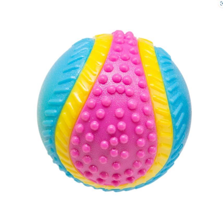 Gimdog Palla 5 Sensi Biftek Aromalı Zilli Sert Kauçuk Top Köpek Oyuncağı 8,3 cm