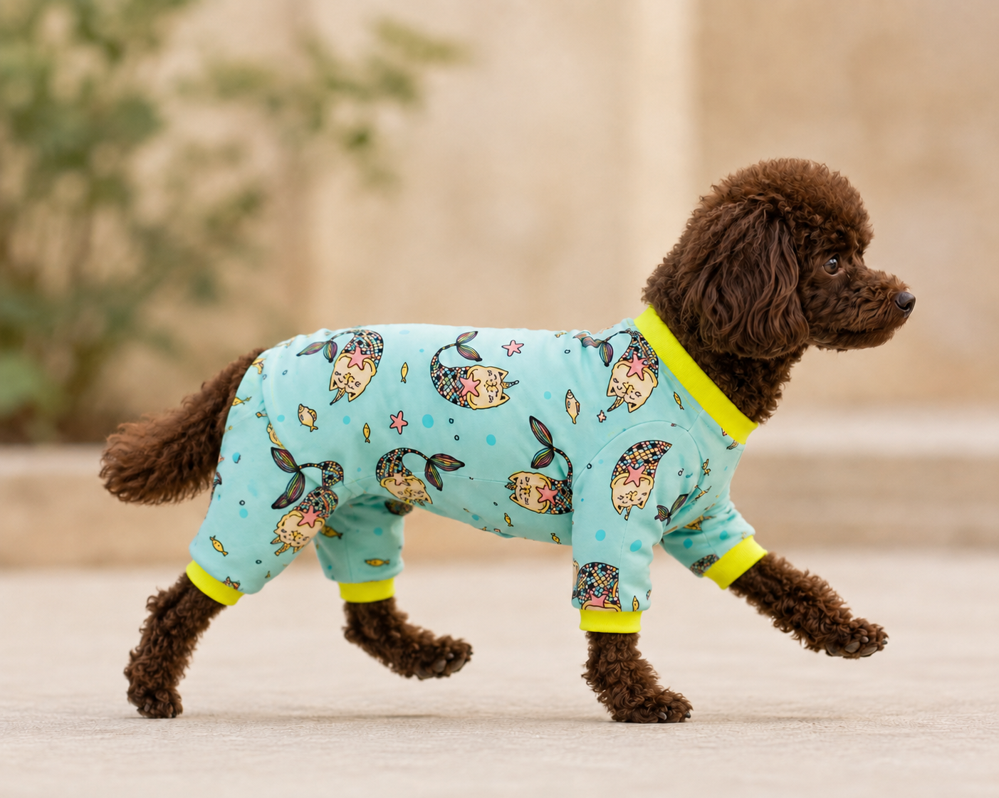 Miniş Unicorn Mint Küçük Irk Köpek Esnek PenyeTulum Pijama