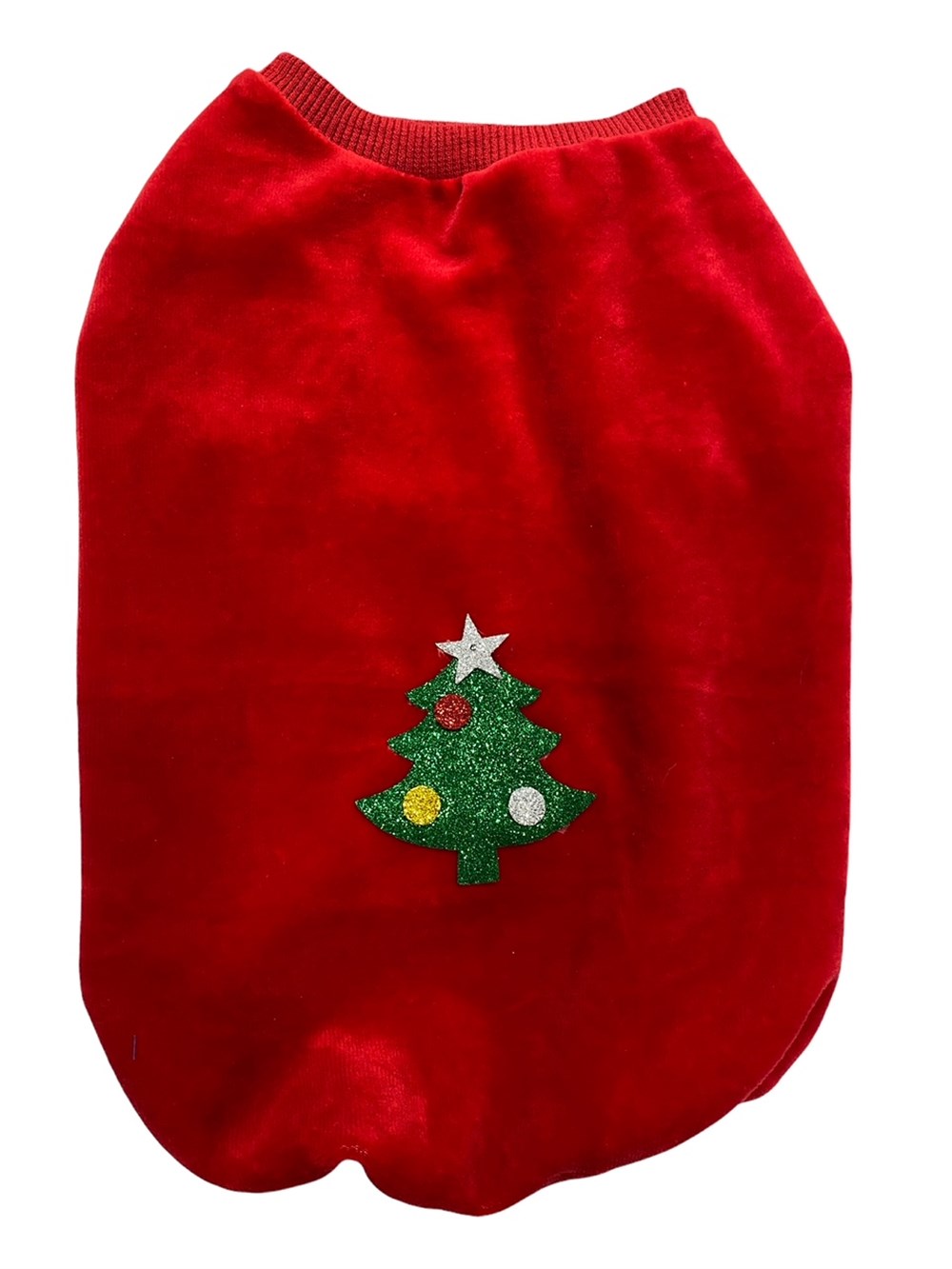 Yumuşacık Kadife Kıpkırmızı Köpek Yılbaşı Kazağı