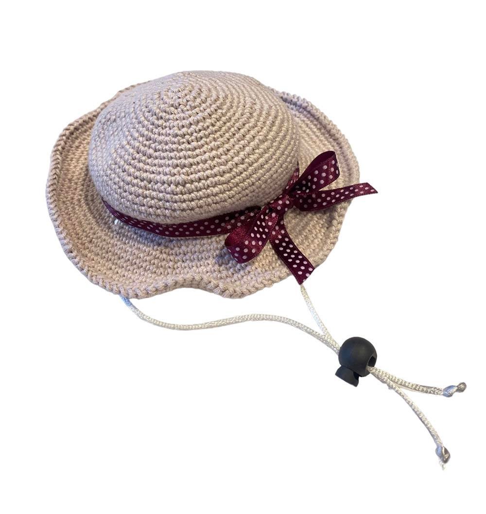 Dots Ribbon Yazlık Köpek Şapkası 14 cm