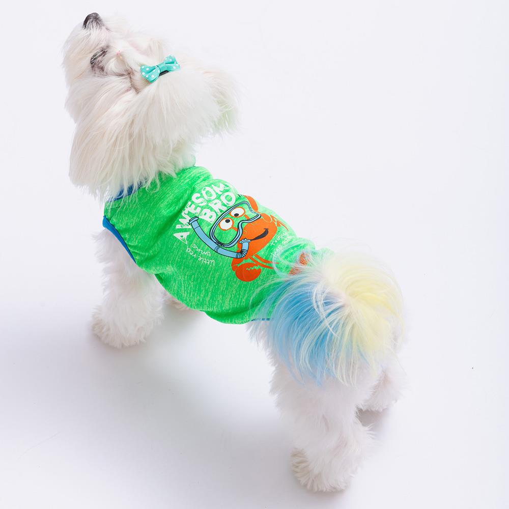Pawstar Green Crab Kedi ve Küçük Köpek T-shirtü (ÇOK KÜÇÜK KALIPLIDIR.1-10 kg arasına uygun)