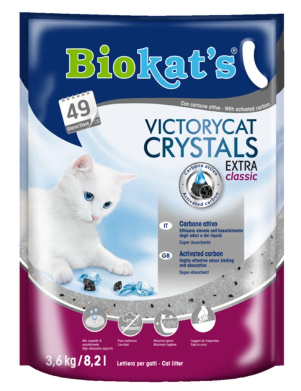 Biokat's Silica Kedi Kumu VictoryCat Crystals Extra 3,6 kg-8,2 lt
