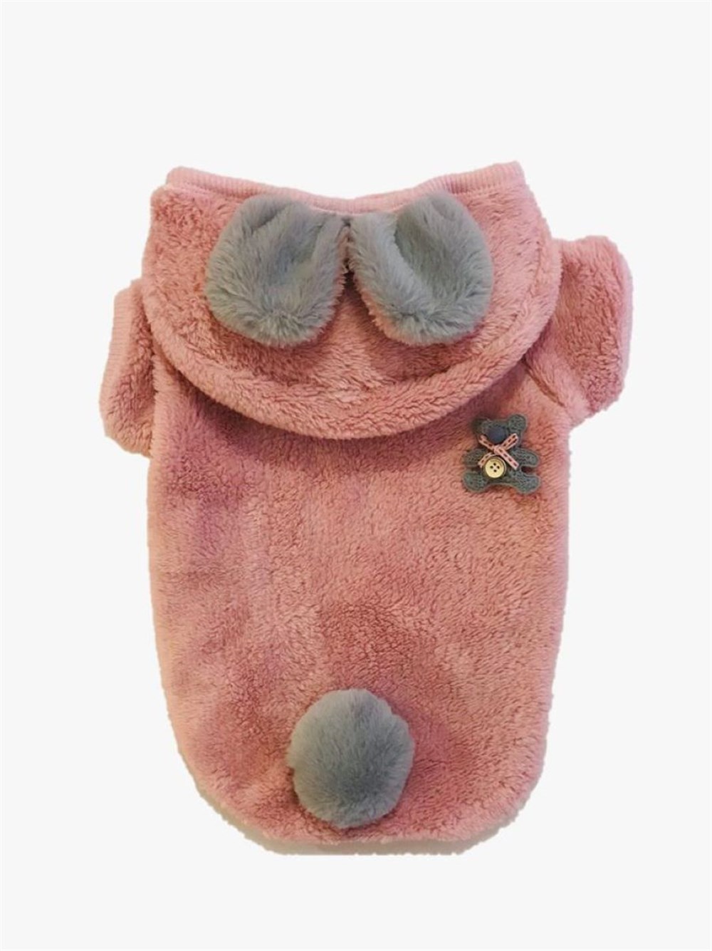 Gedyco Powder Pink Peluş Küçük Irk Köpek Sweatshirtü