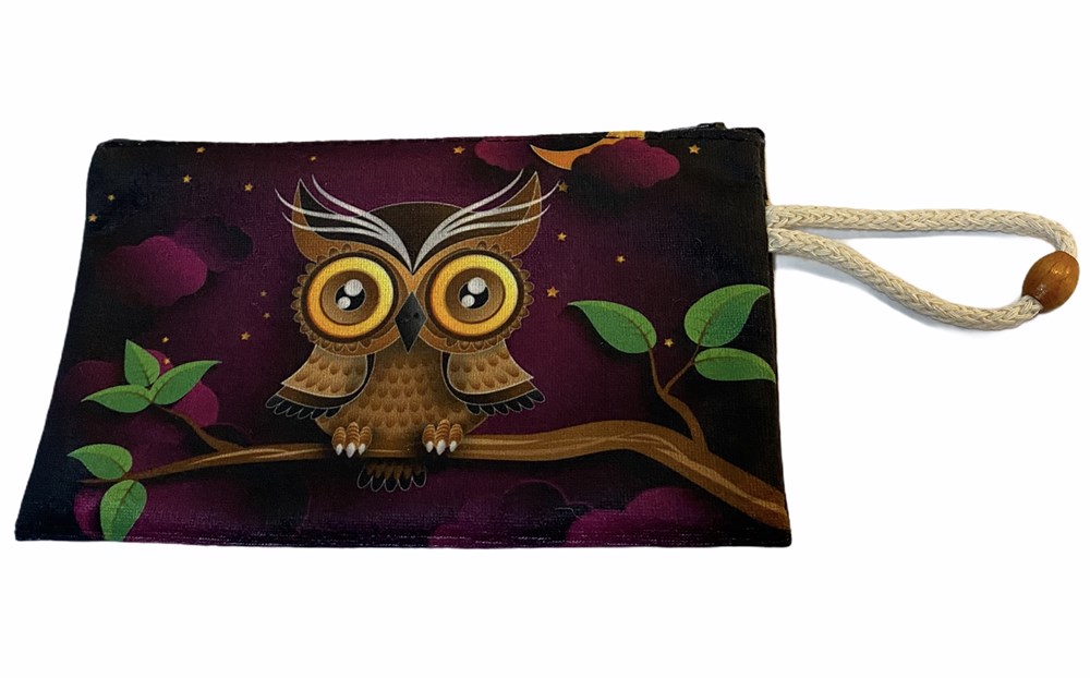 Baykuş Desenli Cüzdan/Çanta 22 x 12 cm