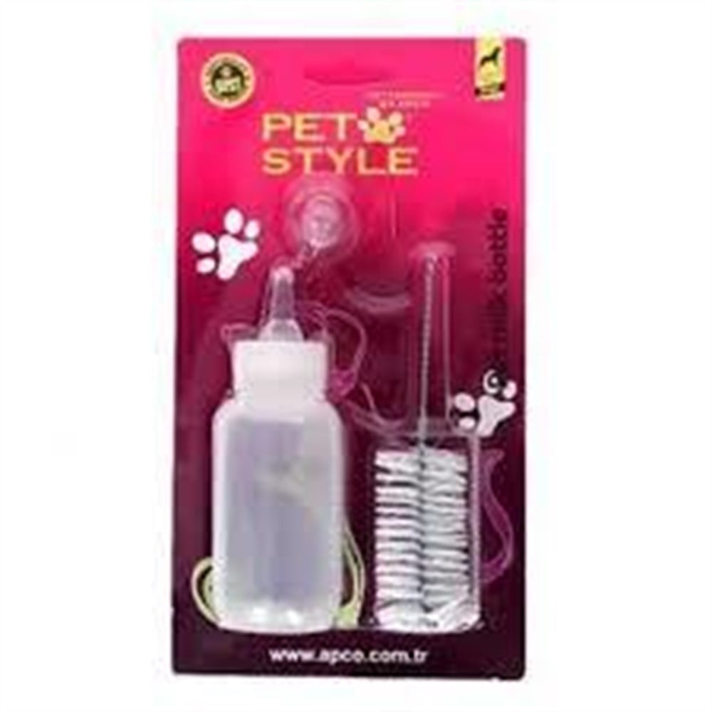 Yavru Kedi ve Köpek için Biberon ve Temizleme Fırçası Seti 100 ml