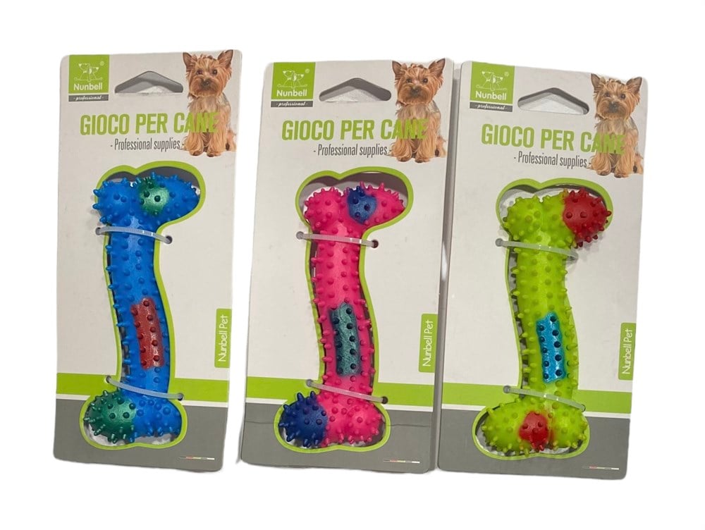 Tırtıklı Kauçuk Kemik Köpek Oyuncağı 11 cm (1 Adet)