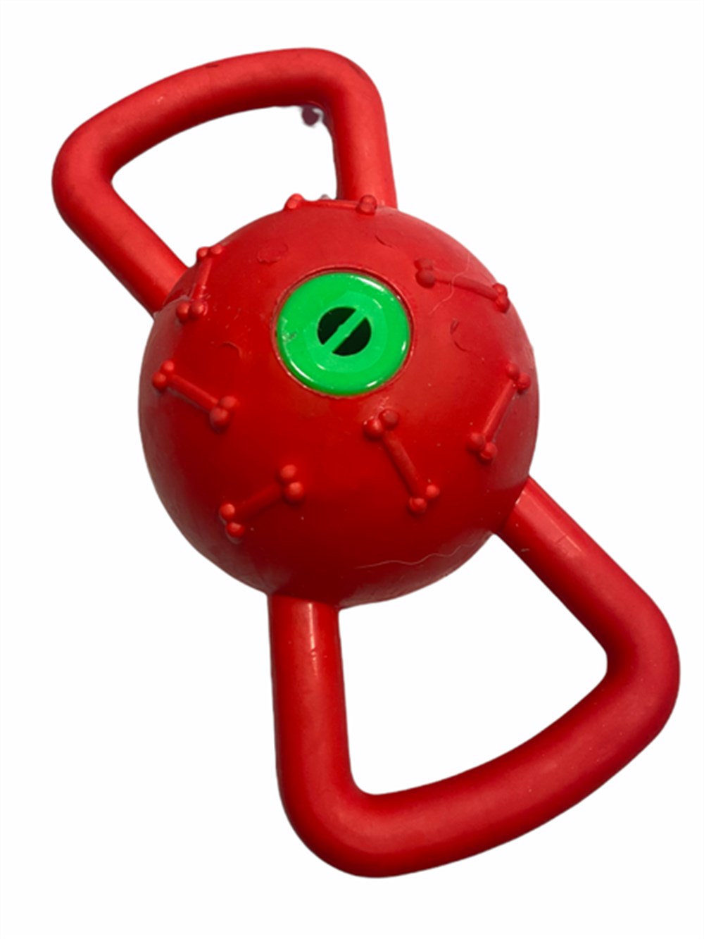 Zampa Sesli Lastik Köpek Oyuncağı Kırmızı 18 cm