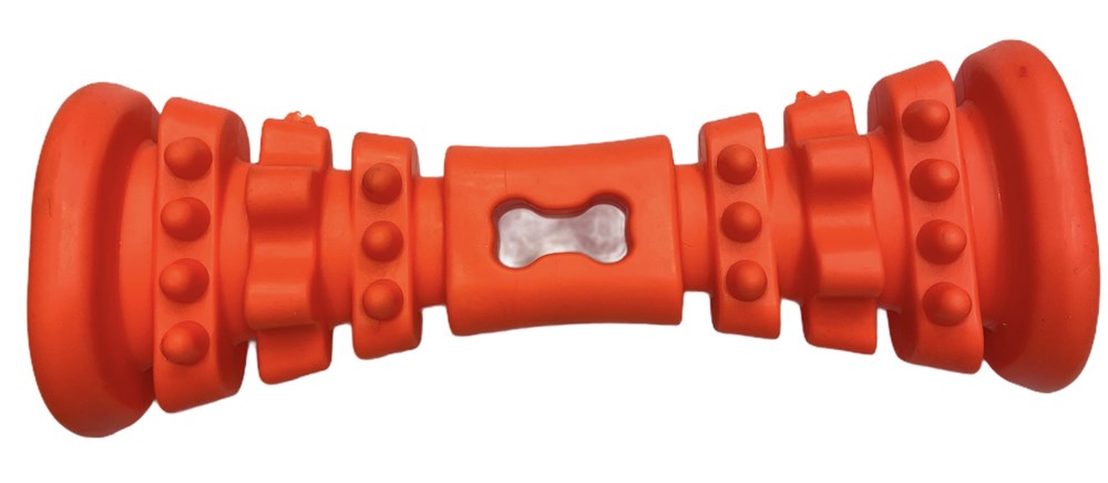 Zampa Ödül Doldurulabilen Turuncu Kauçuk Köpek Diş Kaşıma Oyuncağı 18 cm