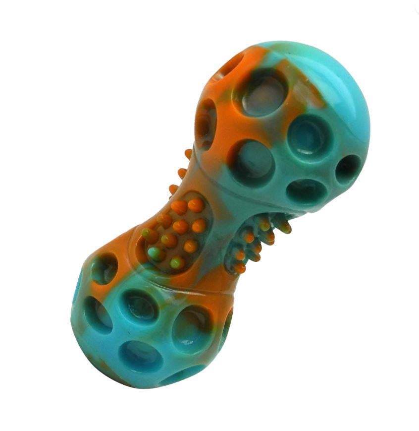 Gimdog Planet Dumbbell Sesli Sert Kauçuk Dumbell Köpek Oyuncağı 11 cm