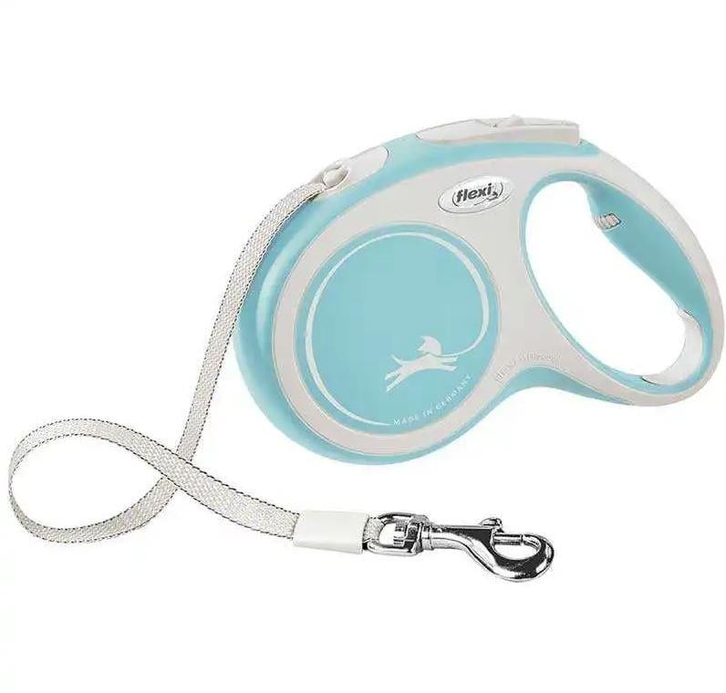 Flexi New Comfort Açık Mavi S 5m Otomatik Şerit Köpek Gezdirme Tasması