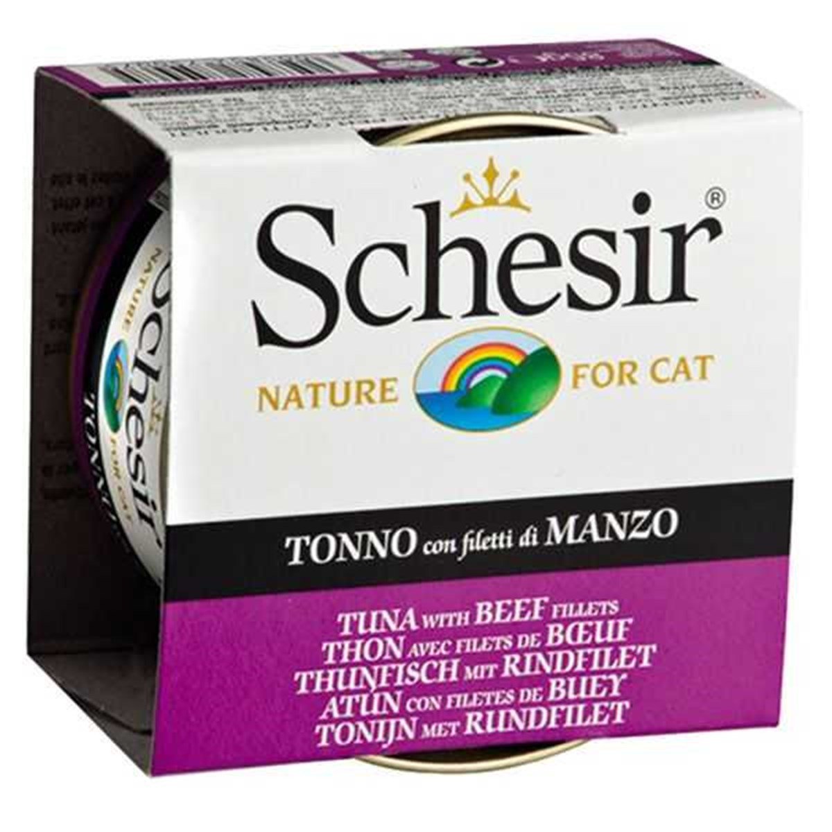 Schesir Jel İçinde Ton Balıklı-Sığır Etli 85 gr Konserve Kedi Maması