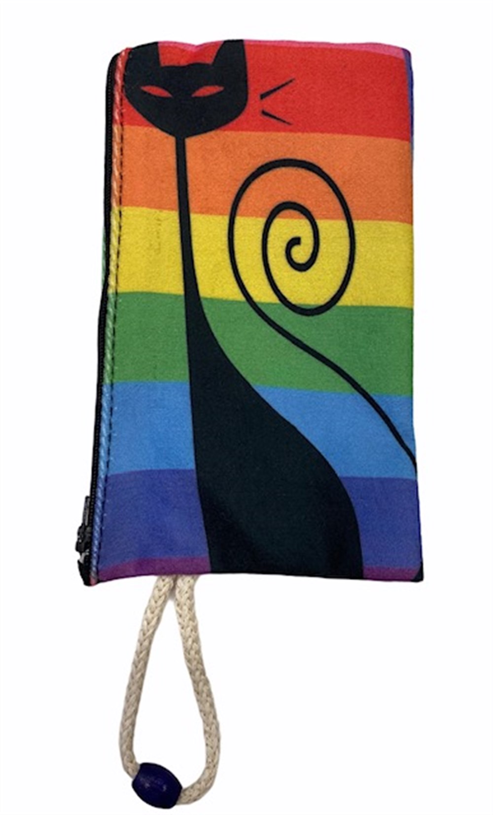 Kara Kedi Rengarenk Cüzdan/Çanta 19 x 12 cm