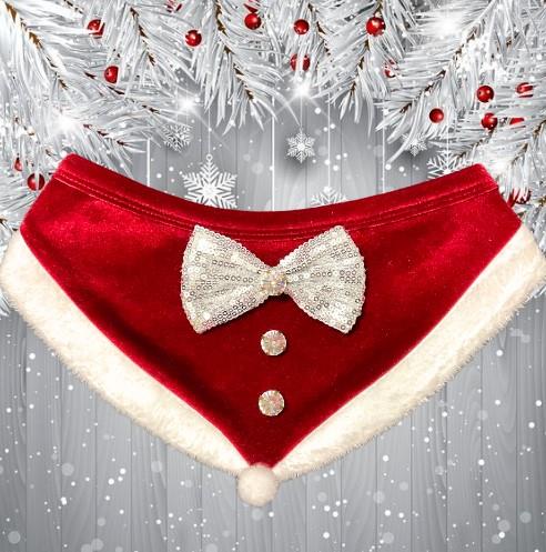 Diamond Noel Silver Kadife Yılbaşı Bandanası