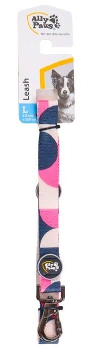 Ally Paws Kilitli Pembe Köpek Gezdirme Kayışı 120 cm x 2,5 cm