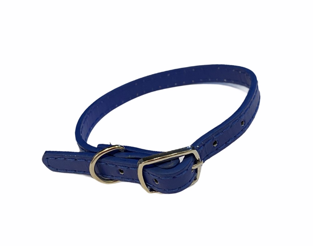 Lacivert Deri Boyun Tasması