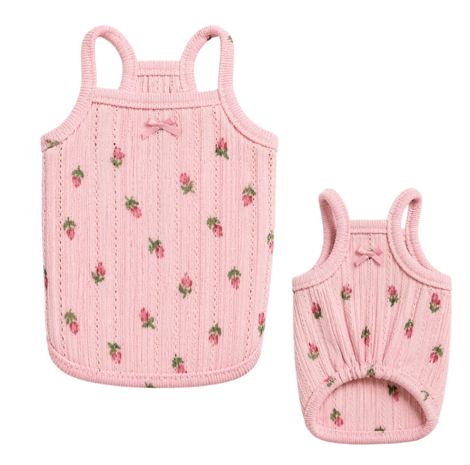 Gedyco Baby Rose Küçük Irk Köpekler için Esnek Penye Atlet