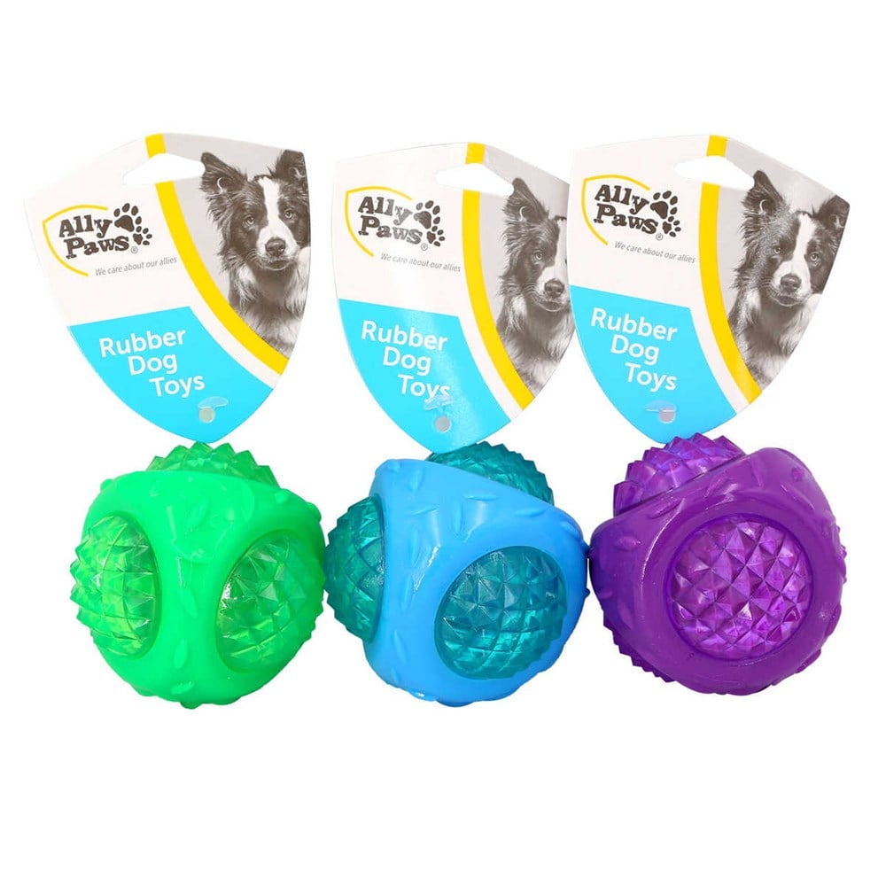 Ally Paws Işıklı Kauçuk Köpek Top Oyuncağı 9 cm (1 Adet)