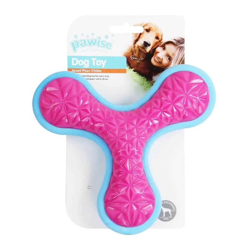 Pawise Sesli Sert KauçukTri-Flyer Frisbee Köpek Oyuncağı 17 cm