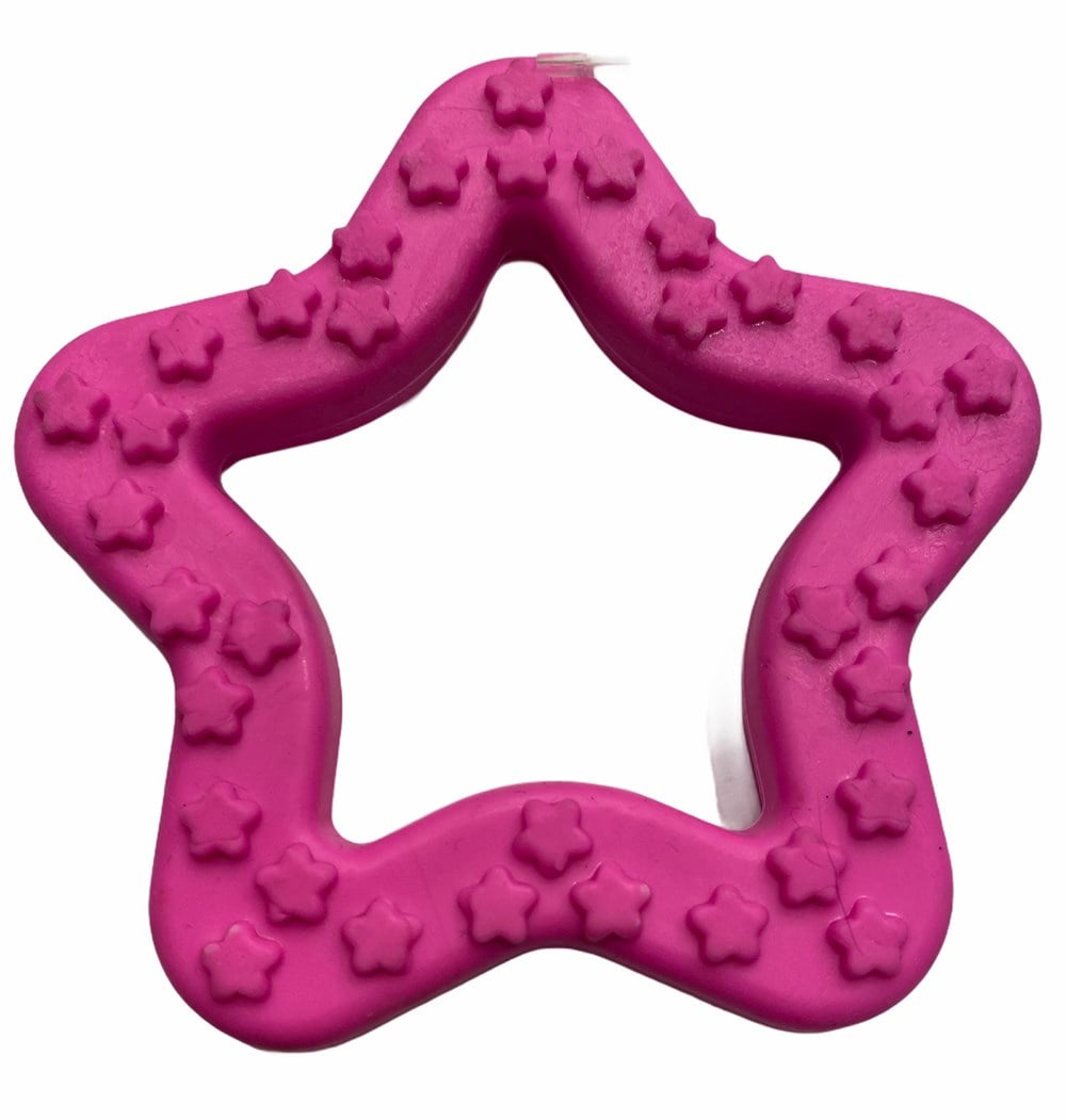Doglife Pembe Kauçuk Yıldız Köpek Diş Kaşıma Oyuncağı 8 cm