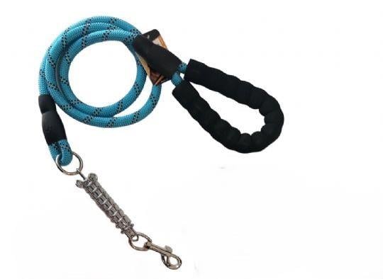 Maxilife Mavi Yaylı ve Reflektörlü Şok Gezdirme Tasması 1,2 cm x 120 cm