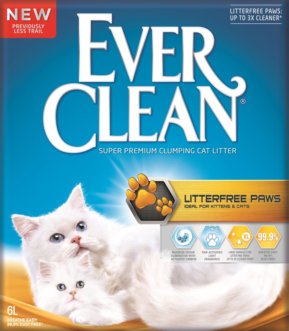 Ever Clean 6 lt LitterFree Paws (Less Trail) Patilere Yapışmayan Kedi Kumu