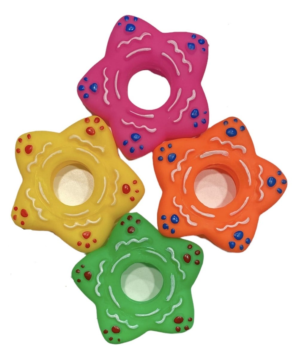 Sesli, Plastik Yıldız Köpek Oyuncağı 13 cm (1 Adet)