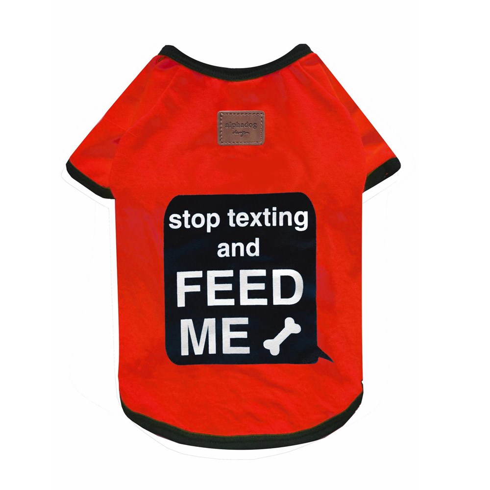 Alphadog Texting Red T-shirt