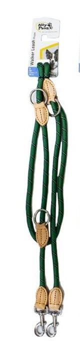 Ally Paws Reflektörlü Hands-Free Koşu, Yürüyüş Kayışı M 10 mm x 200 cm Yeşil