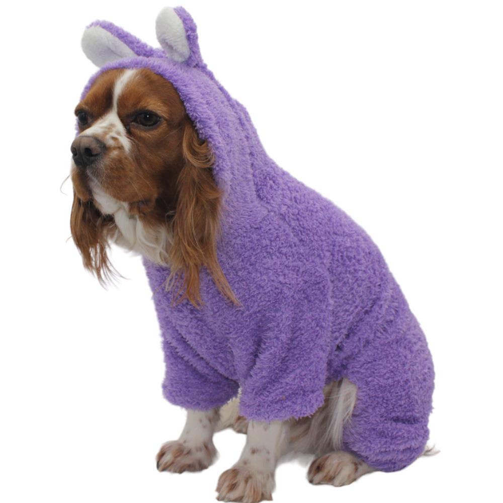 Pawstar Lila Tapeti Peluş Küçük Irk Köpek Tulumu (1 kg-11 kg arasına uygun bedenlerde)