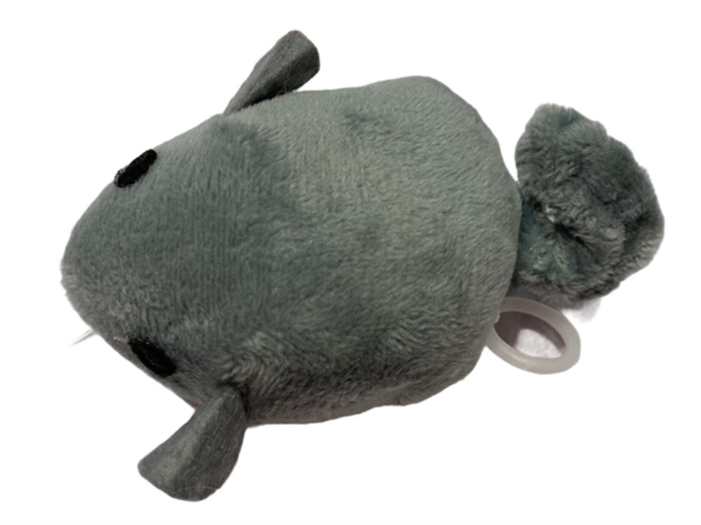 Titreşimli Gri Peluş Fare Kedi Oyuncağı 10 cm