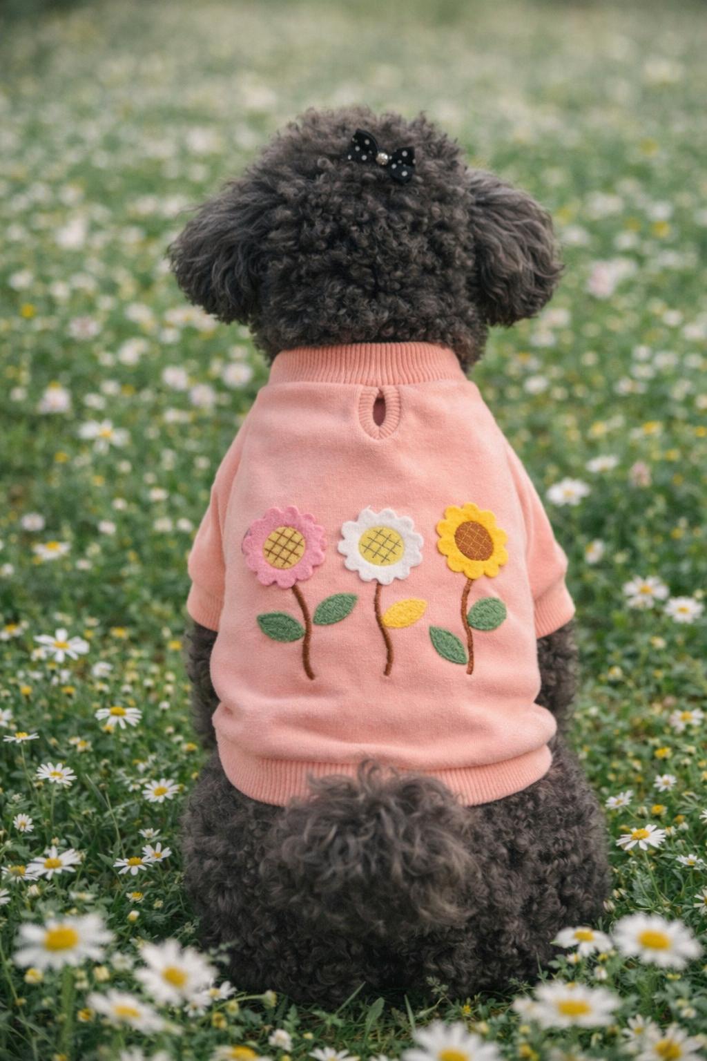 Gedyco Daisy Salmon içi Polarlı Küçük Irk Köpek Sweatshirtü