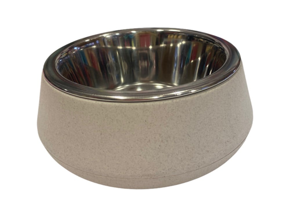 Zampa Bej Bamboo Çelik Mama Kabı 17 cm 480 ml