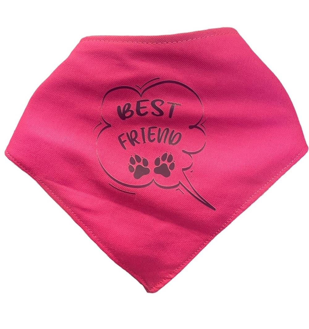 Best Friend Pink Köpek Bandanası Standart Beden