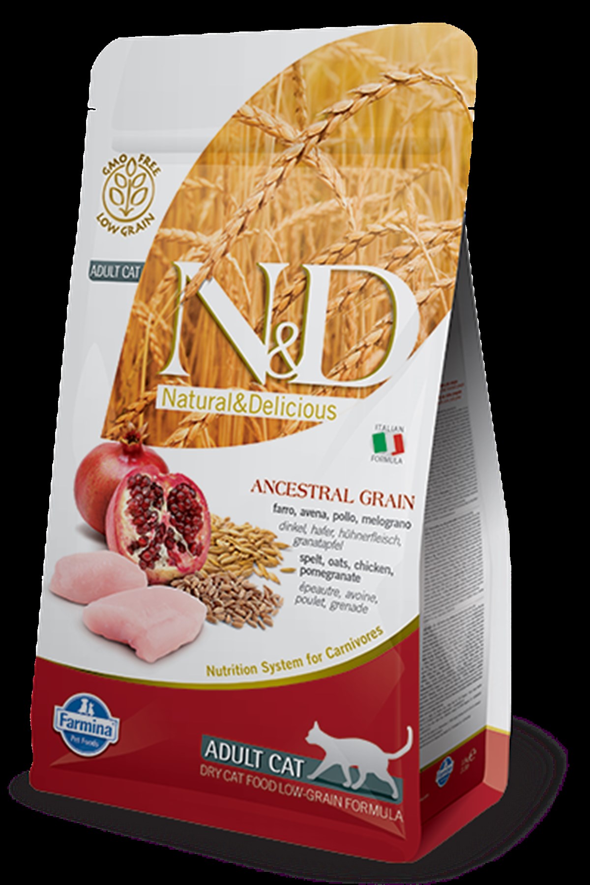 N&D Düşük Tahıllı 1,5 kg Tavuklu Narlı Yetişkin Kedi Maması