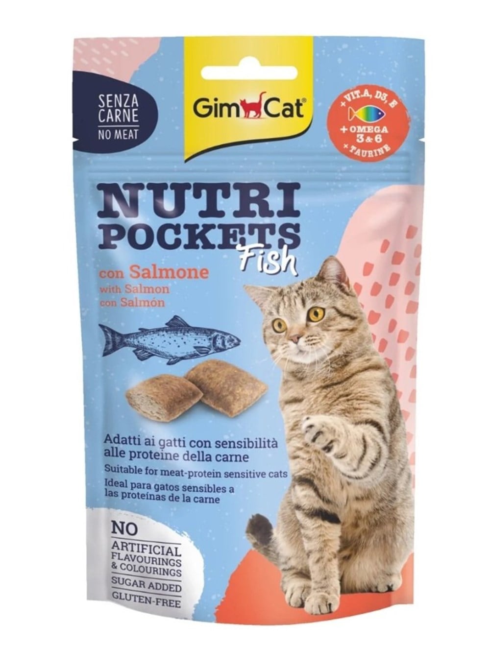 Gimcat Nutri Pockets Somon Balıklı Kedi Ödülü 60 Gr