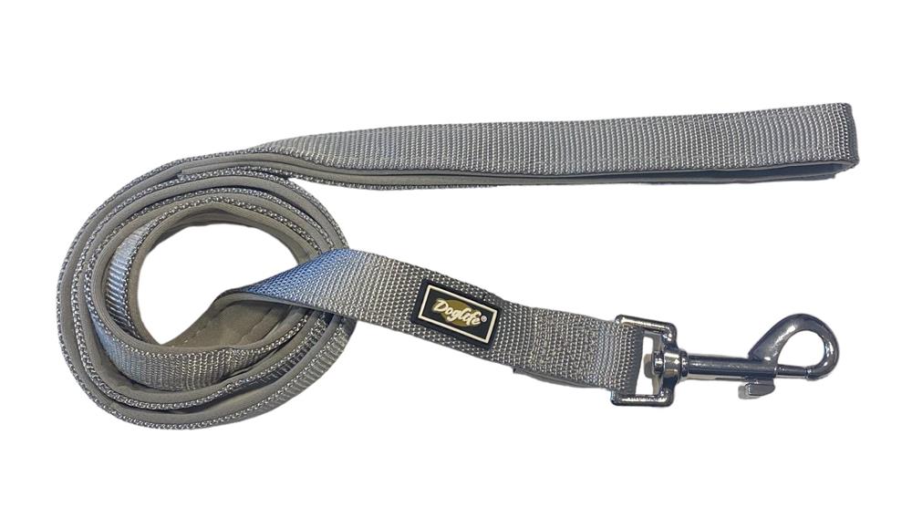 All-day Gri Köpek Gezdirme Tasması (2 cm x 120 cm)