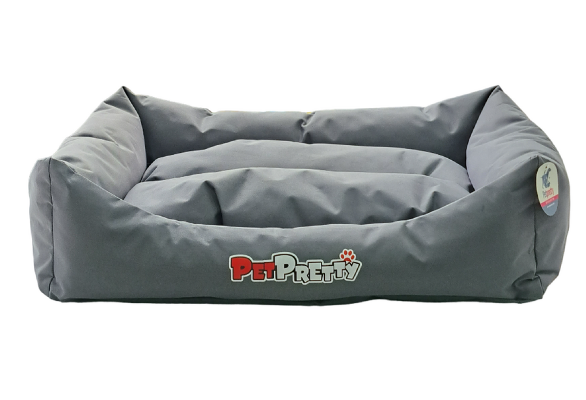 İç ve Dış Mekan Kedi ve Köpek Yatağı 65 x 85 x 22 cm Gri