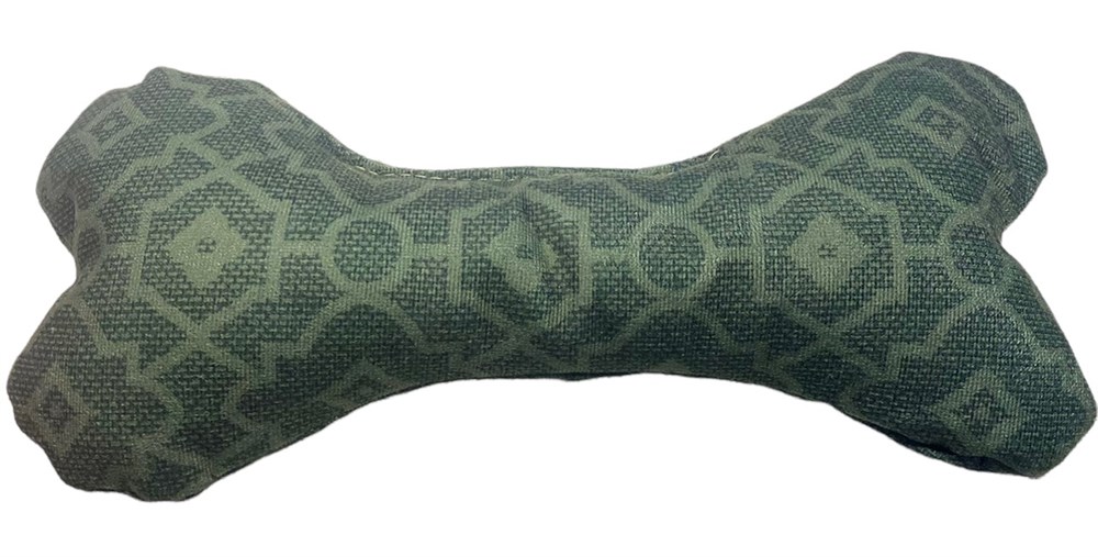 Asymetric Green Slim Bone Köpek Yastığı 30 cm x 13 cm