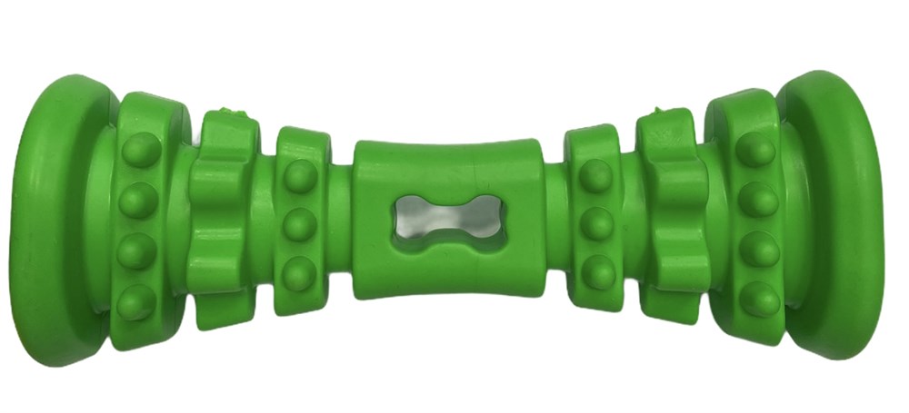 Zampa Ödül Doldurulabilen Yeşil Kauçuk Köpek Diş Kaşıma Oyuncağı 18 cm