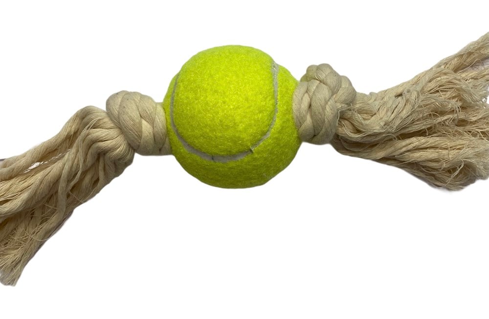 Zampa 2 Tarafı Diş İpli Tenis Top Oyuncak 30 cm x 7 cm 
