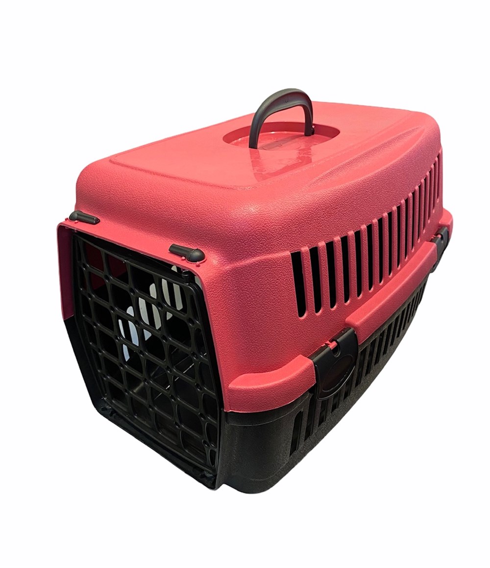 Plastik Kapılı Taşıma Çantası Şeftali Pembe 33x50x32 cm