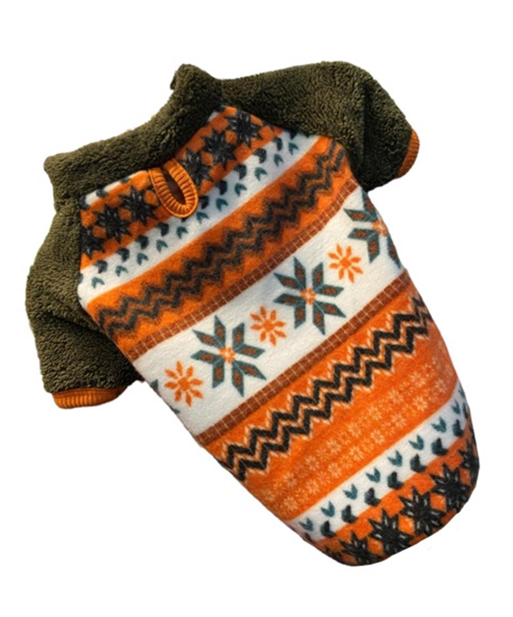 Gedyco Orange Snowflake Polar Büyük Irk Köpek Sweatshirtü (21 kg-50 kg arası köpeklere uygundur)