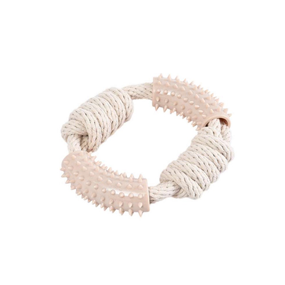 Zampa Halat İpli Tırtıklı Plastik Köpek Oyuncağı 15 cm