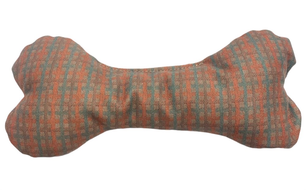 Brown Plaid Slim Bone Köpek Yastığı 30 cm x 13 cm