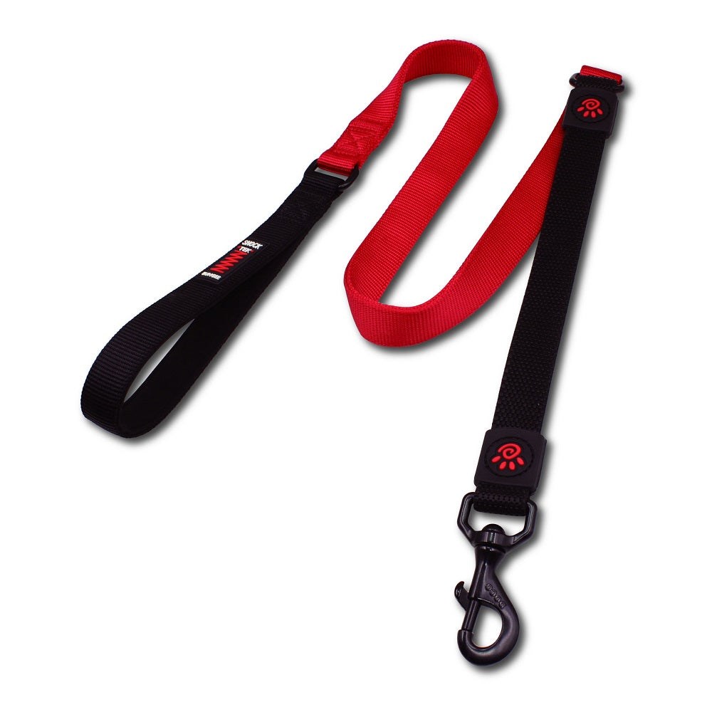 Doco Bungee Şok Emici Çift Katmanlı Köpek Gezdirme Kayışı 3 cm x 120 cm Red L/XL