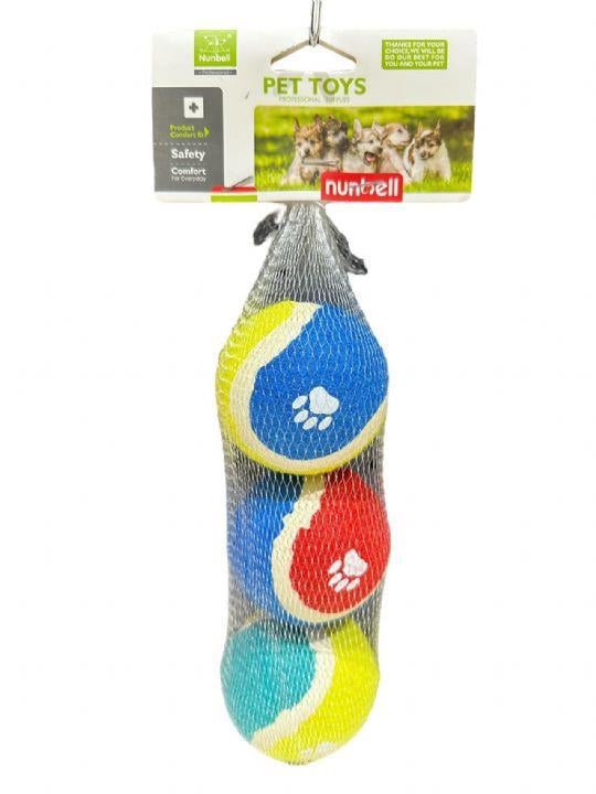 Nunbell Pati Desenli 3'lü Tenis Topu 6,5 cm