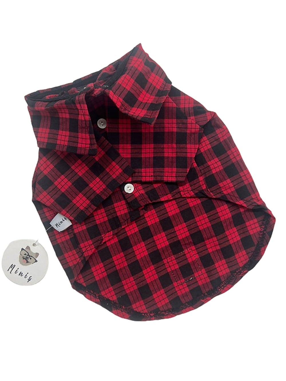 Kırmızı Kareli Küçük-Orta Irk Köpek Gömleği